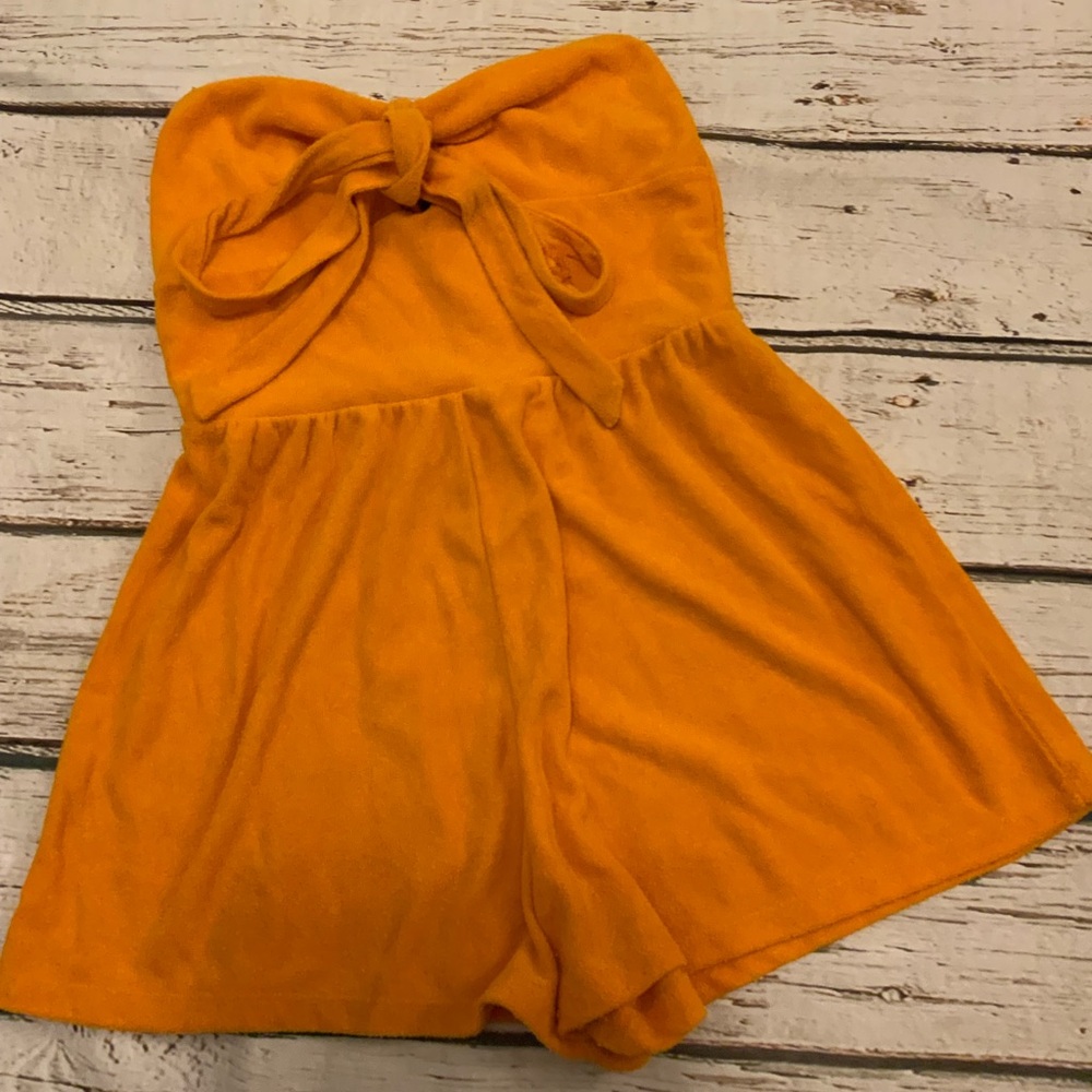 Wild Fable Orange Terry cloth Romper - XS